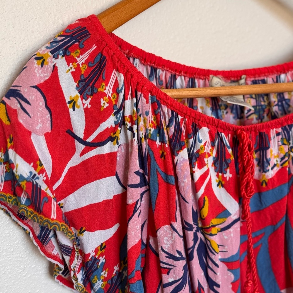 Vibrant Floral Boho Top